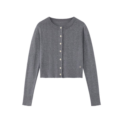 Autumn Flower Knitted Cardigan