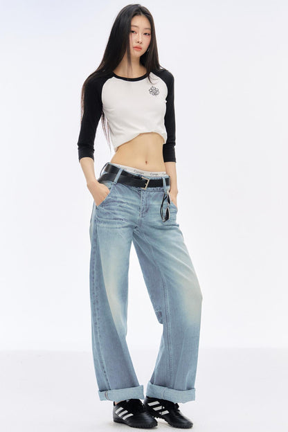 필수 크롭 티셔츠 