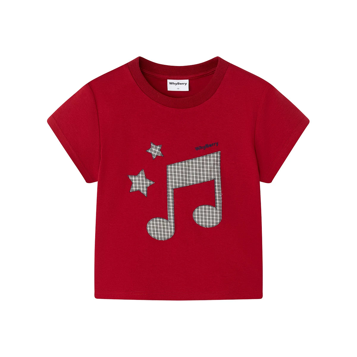 Kurzärmeliges Oberteil mit Notenprint