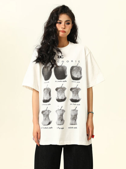 Vintage Versatile Print Short Sleeve T-Shirt