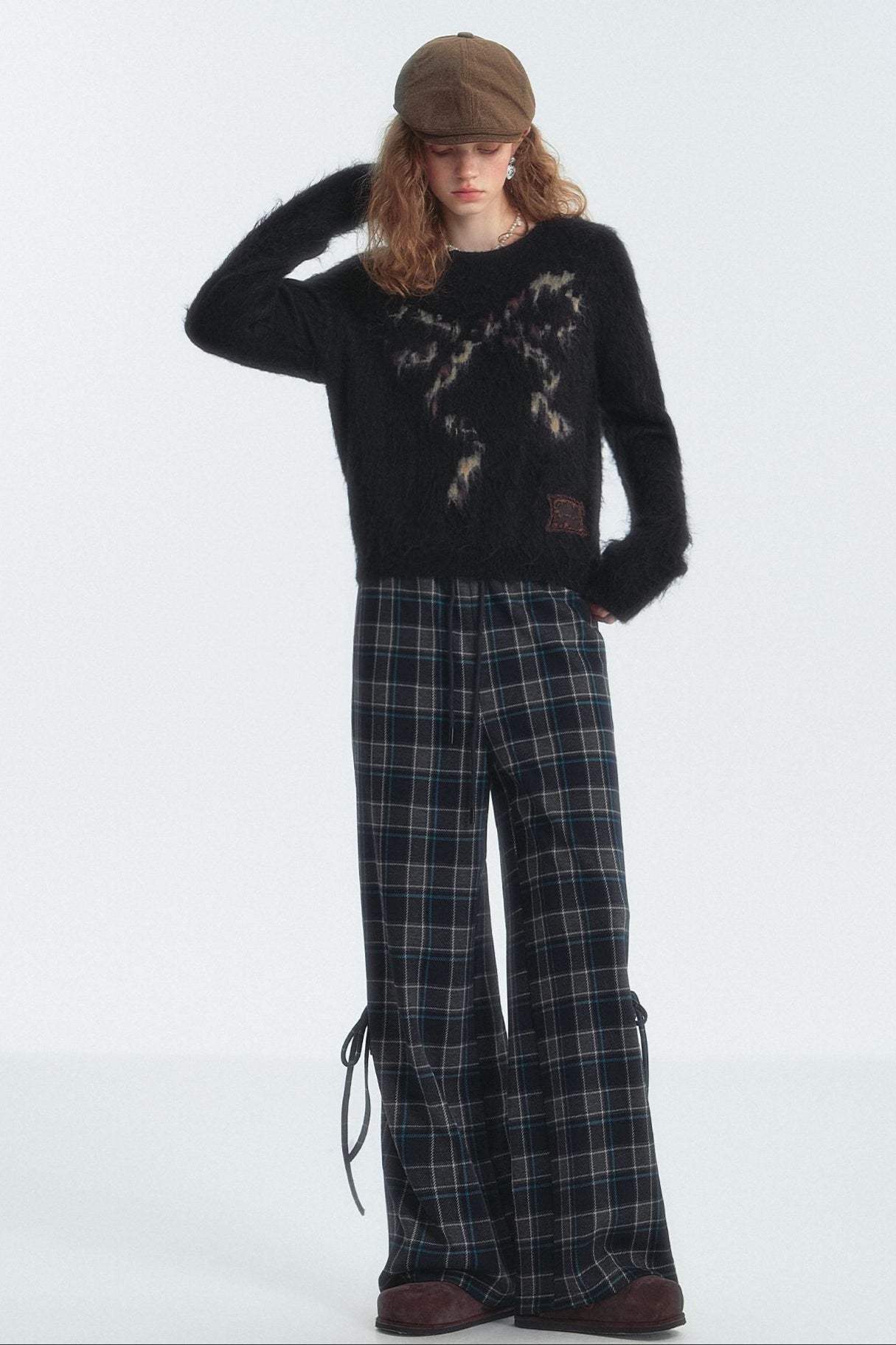 Leopard-Print Bow Crewneck Jumper