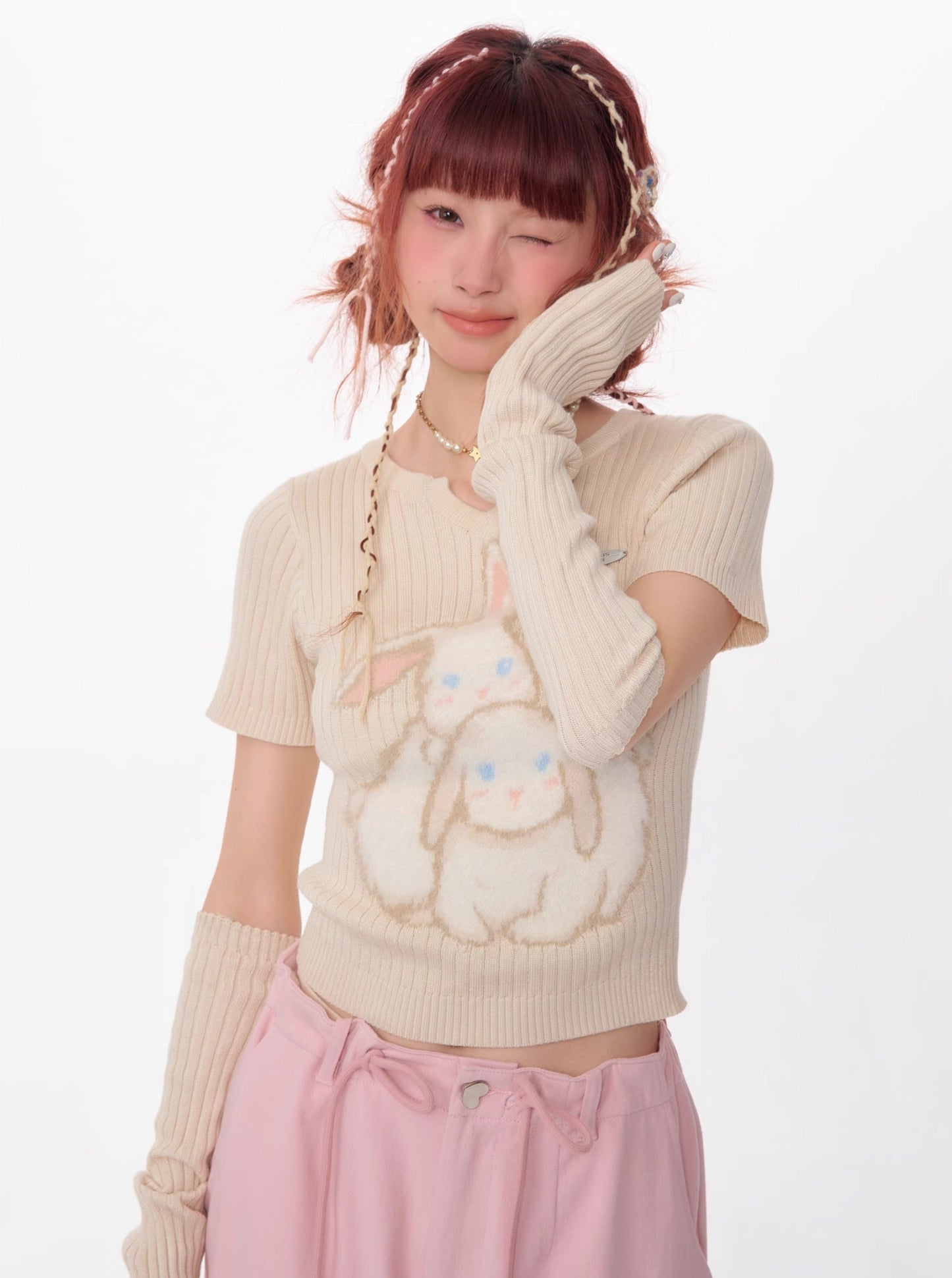 Retro Bunny Sleeve Top