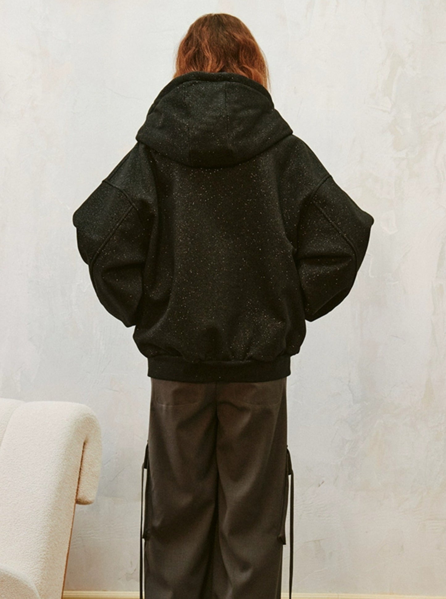 Butterfly Embossed Hooded Jacket