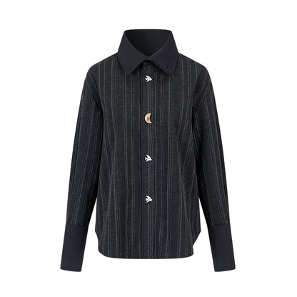 Striped Color-Blocking Shirt Set-Up