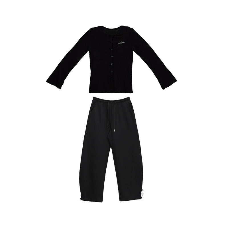 Black Jazz Dance Lazy Suit Set-Up