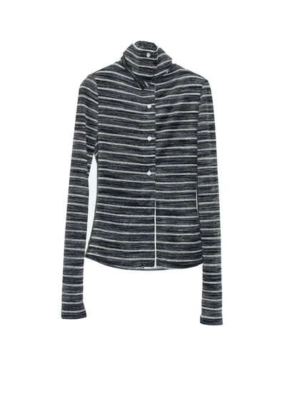 Ultra-High Collar Knit Base Shirt