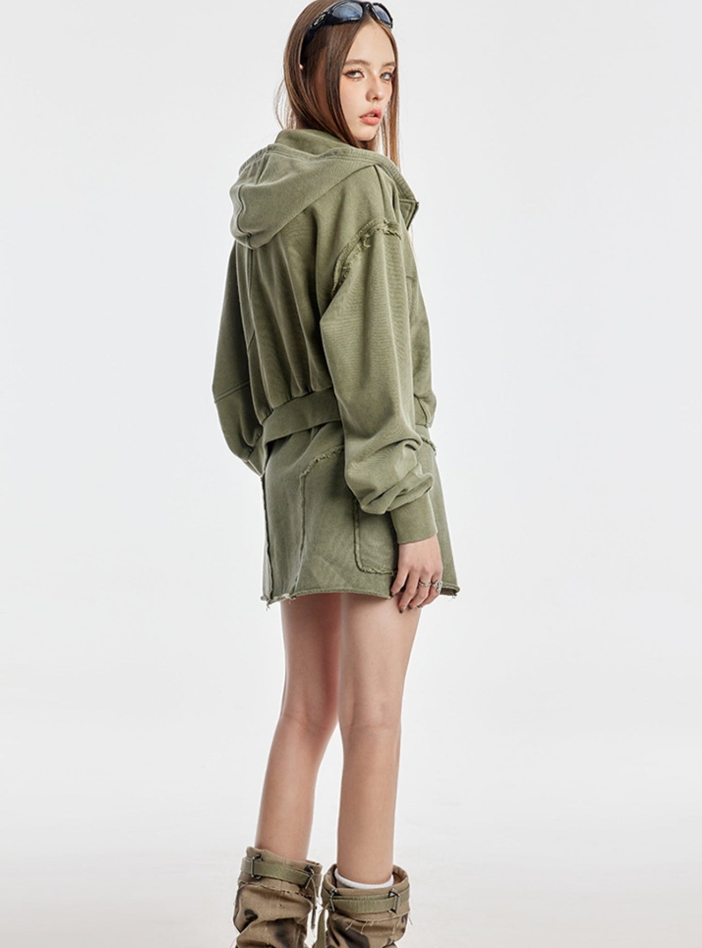 Niche Design Army Green Skirt