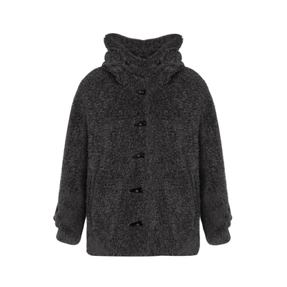 Cozy Hooded Lamb Wool Jacket
