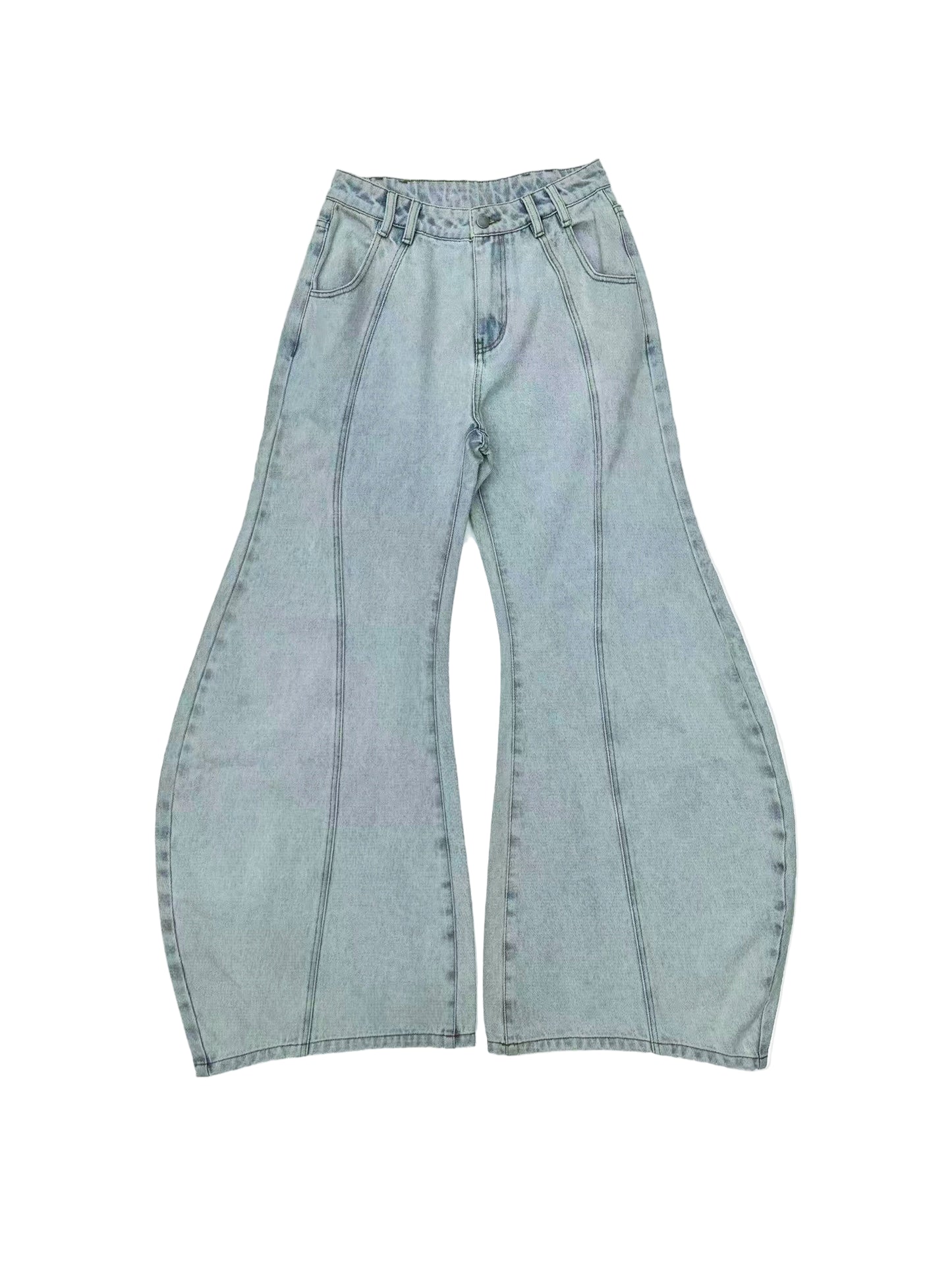 Split Sickle Pocket Heavy Jeans