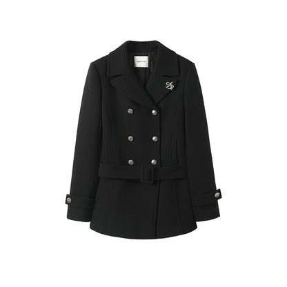 Woolen Lapel Coat