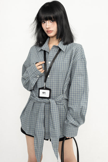 Casual Lace-up Design Shirt