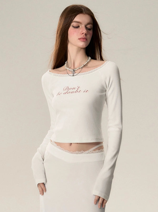 Vintage Lettered Print T-Shirt