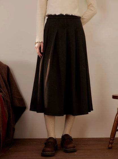 Mid-Length Pleated Skirt