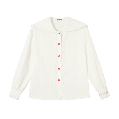 Collar Contrast Button-Down Shirt