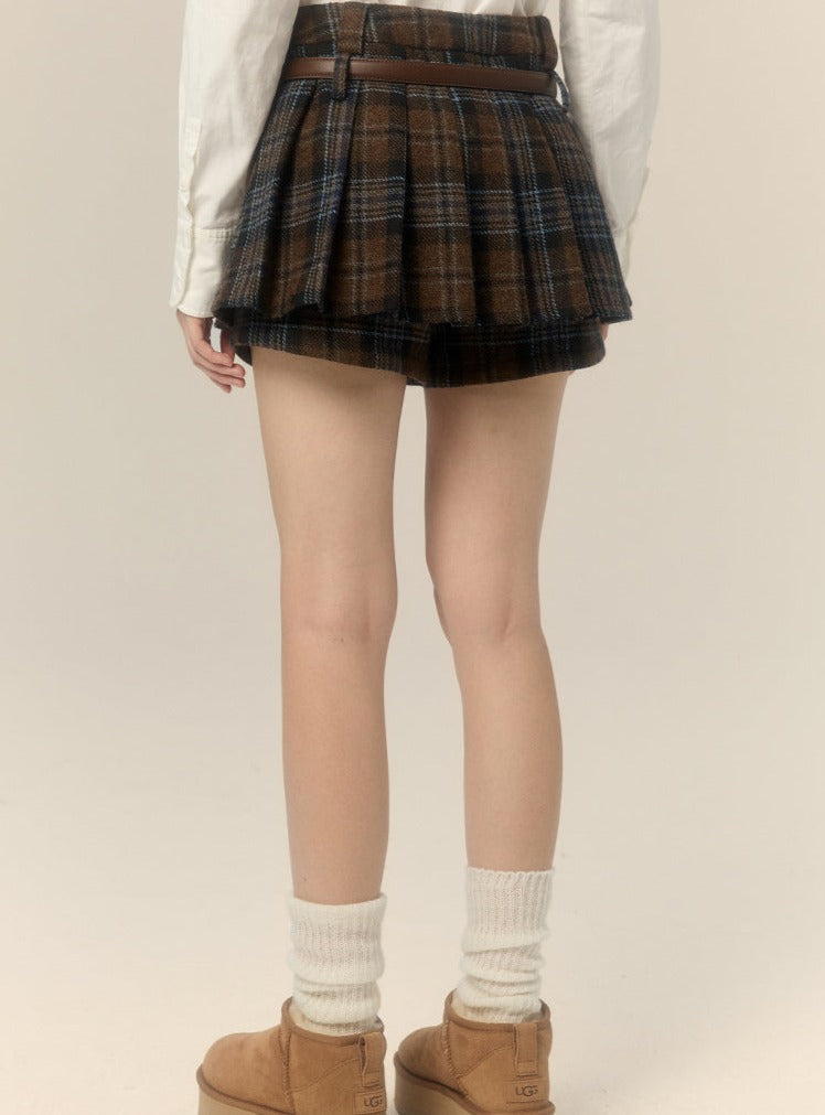 College Style A-Line Pleated Skirt