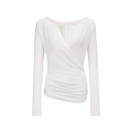 Cross Swing Collar Slim Diamond Top