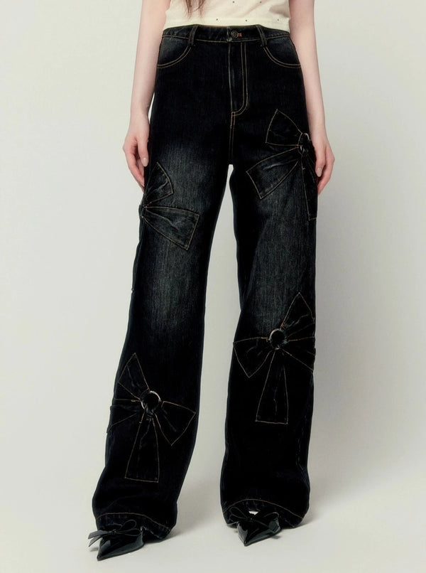 Wide-legged Straight High-waisted Pants
