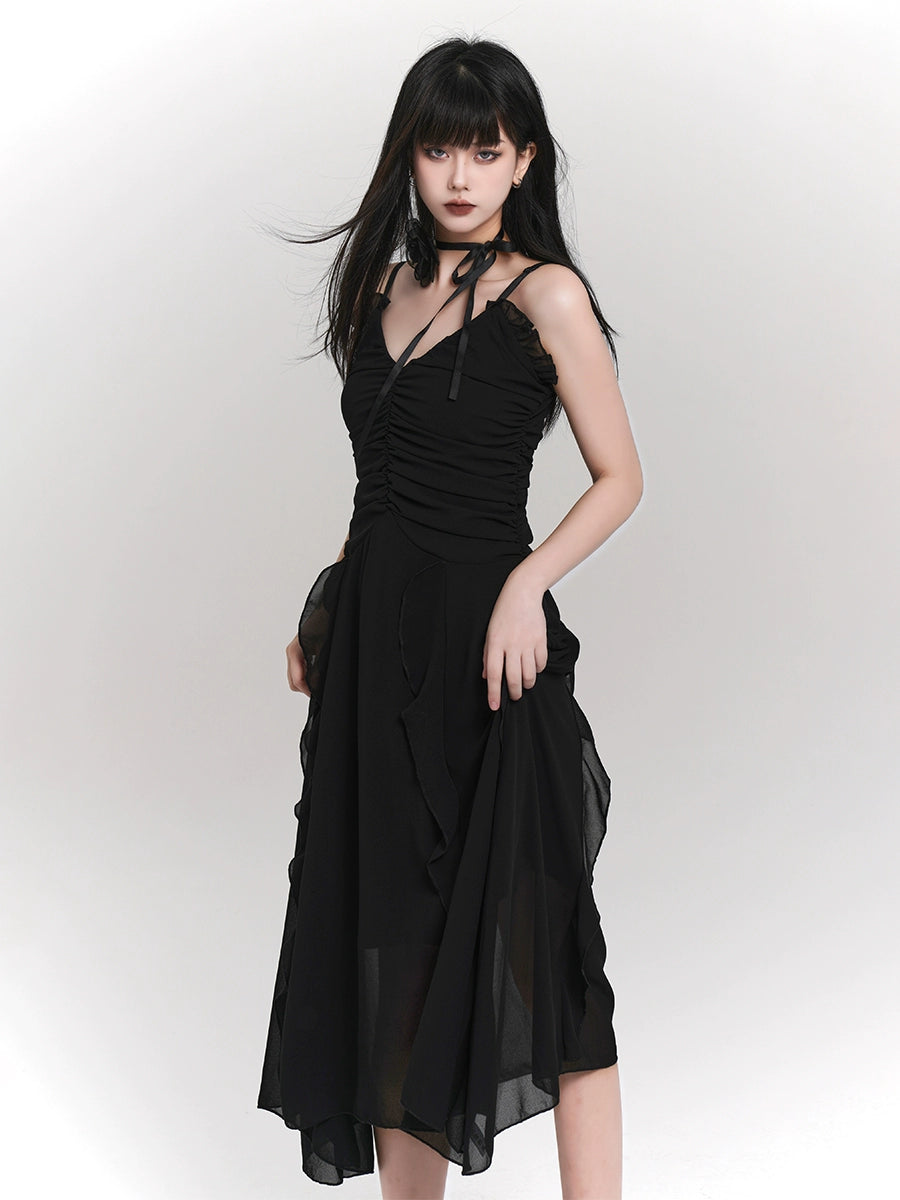 Black French Slip Dress