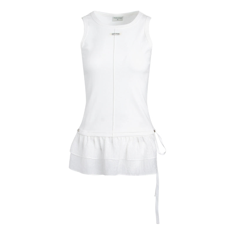 Detachable Lace Stitched Tank Top