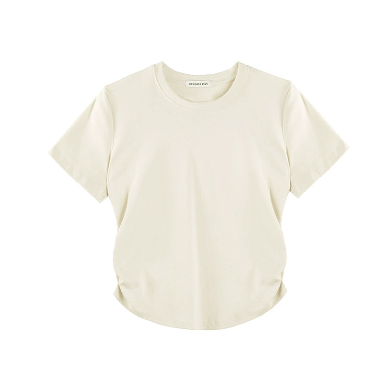 Full-Shouldered Pleated Solid Top