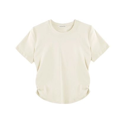 Full-Shouldered Pleated Solid Top