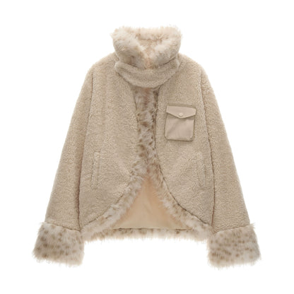 Batwing Sleeve Wool Coat