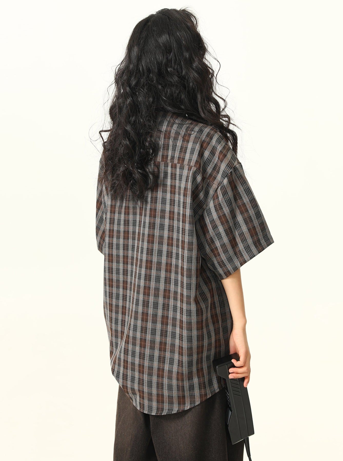 Retro Hong Kong Style Plaid Shirt