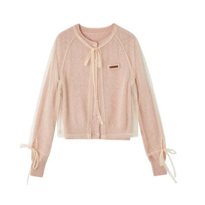 Mesh Sweater Cardigan