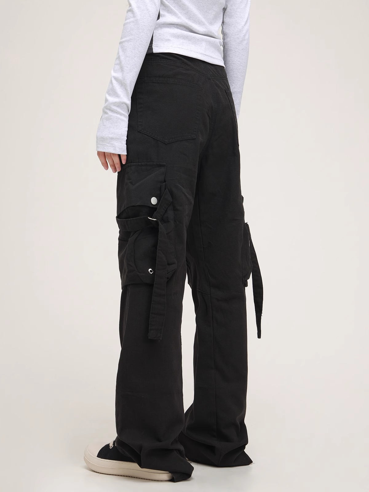 American High Street Streamers Black Cargo Pants