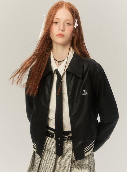 Retro Short Leather Jacket