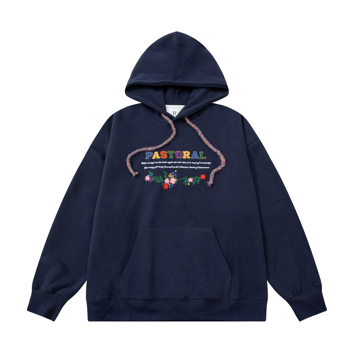 Vintage Embroidered Hooded Sweatshirt