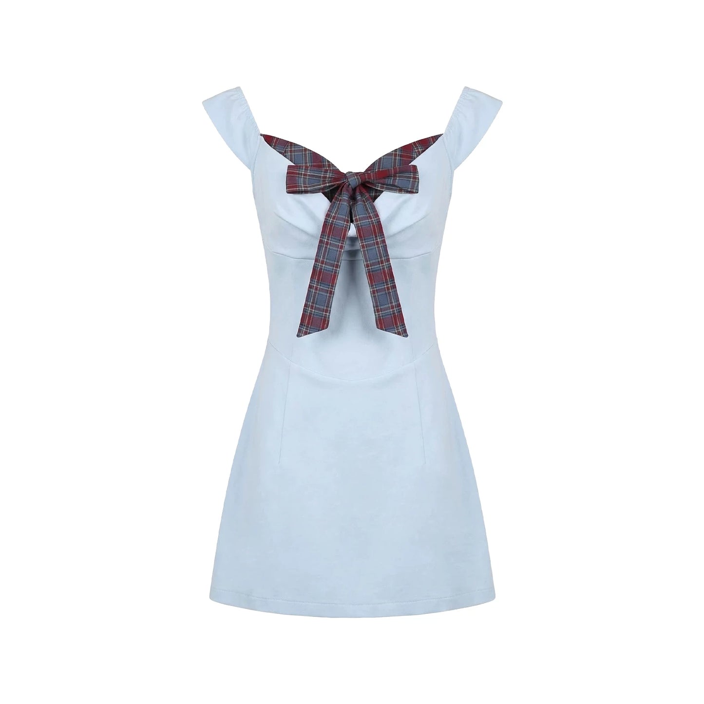 Blue Bowknot A-Line Dress