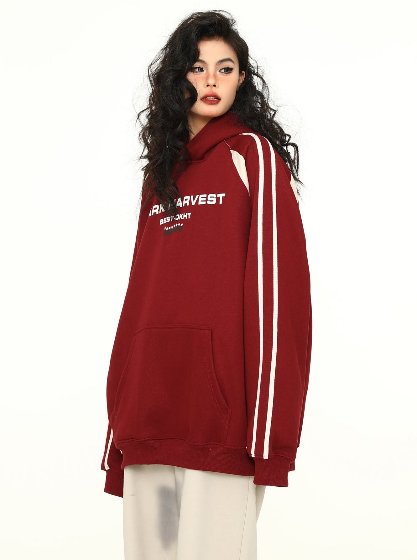 Oversize Letter Print Sweatshirt