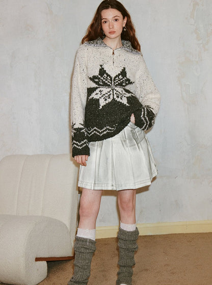 Snow Bell Vintage Wool Knit Top