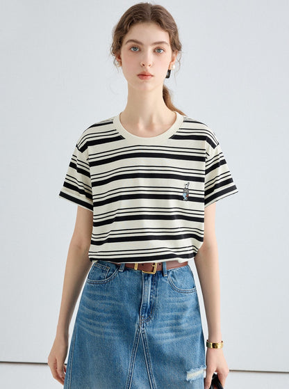 Stripe Crew Neck Top