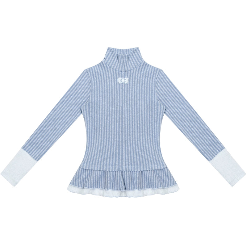 American Retro Striped Knit Top