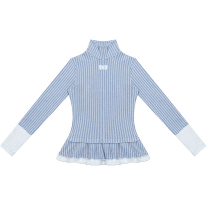 American Retro Striped Knit Top