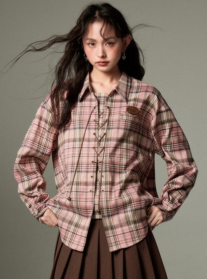 VINTAGE CHECKED LONG SLEEVE SHIRT