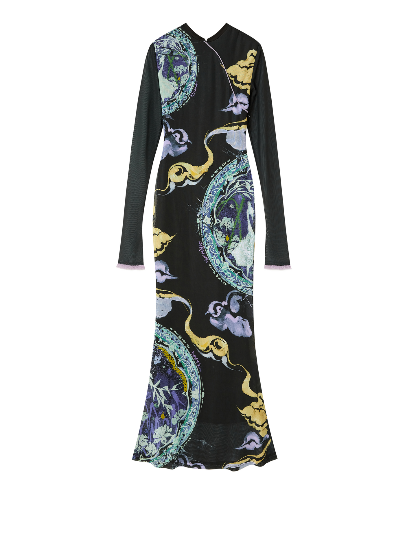 Hand-Painted Cheongsam Fishtail Dress