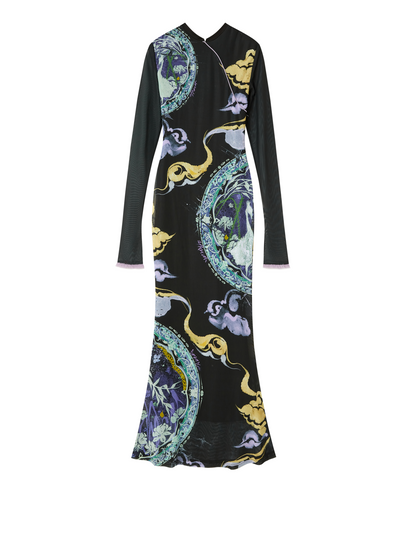 Hand-Painted Cheongsam Fishtail Dress