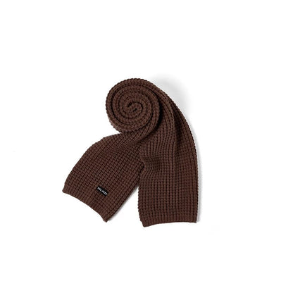 Korean Version Warm and Versatile Thickened Waffle  Scarf