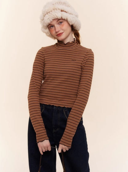 trim long-sleeved T-shirt