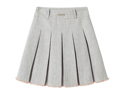 vintage lace pleated skirt