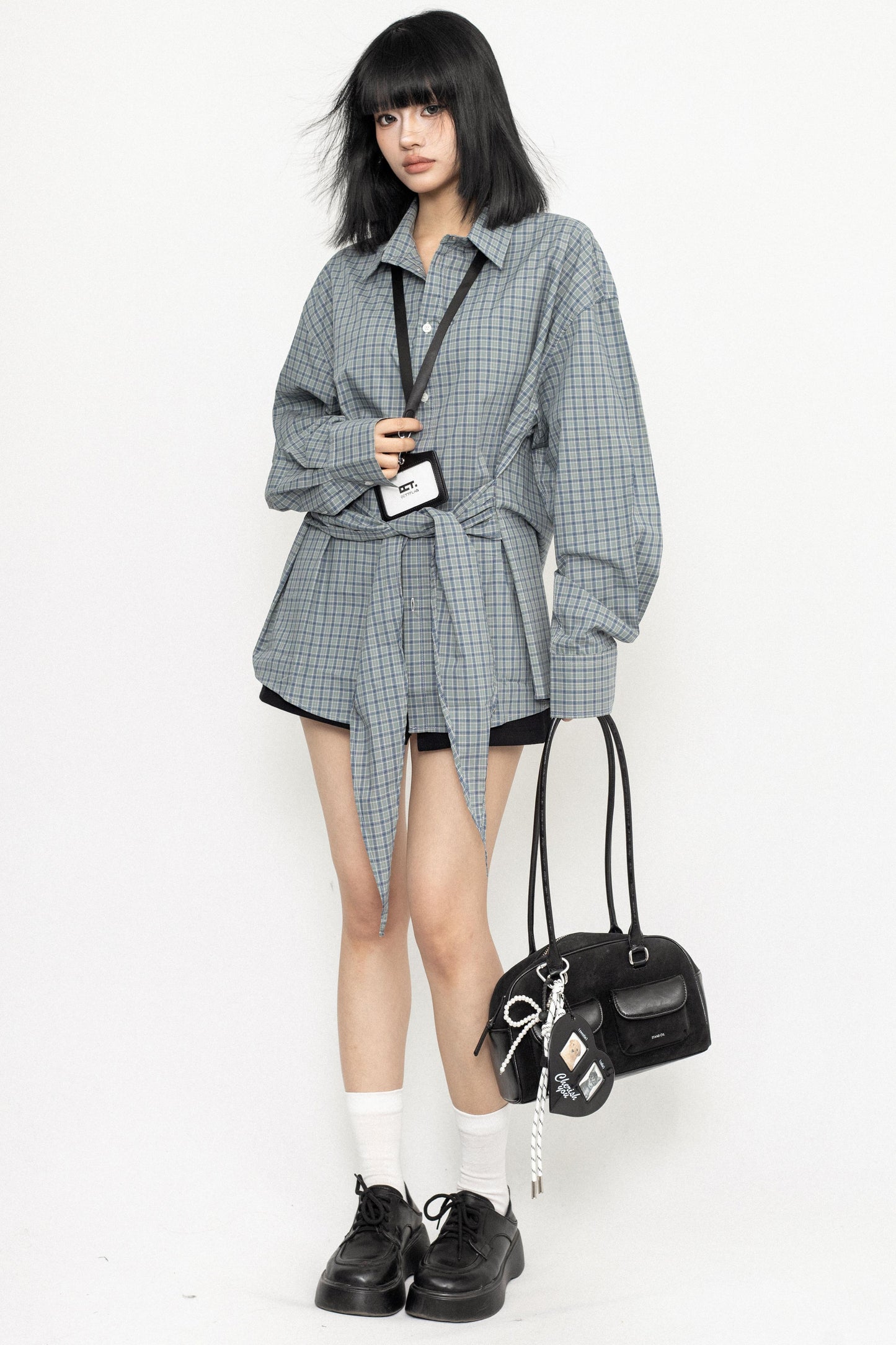 Casual Lace-up Design Shirt