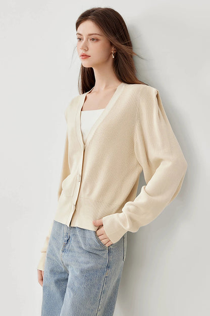 Simple Wool Cardigan Jacket