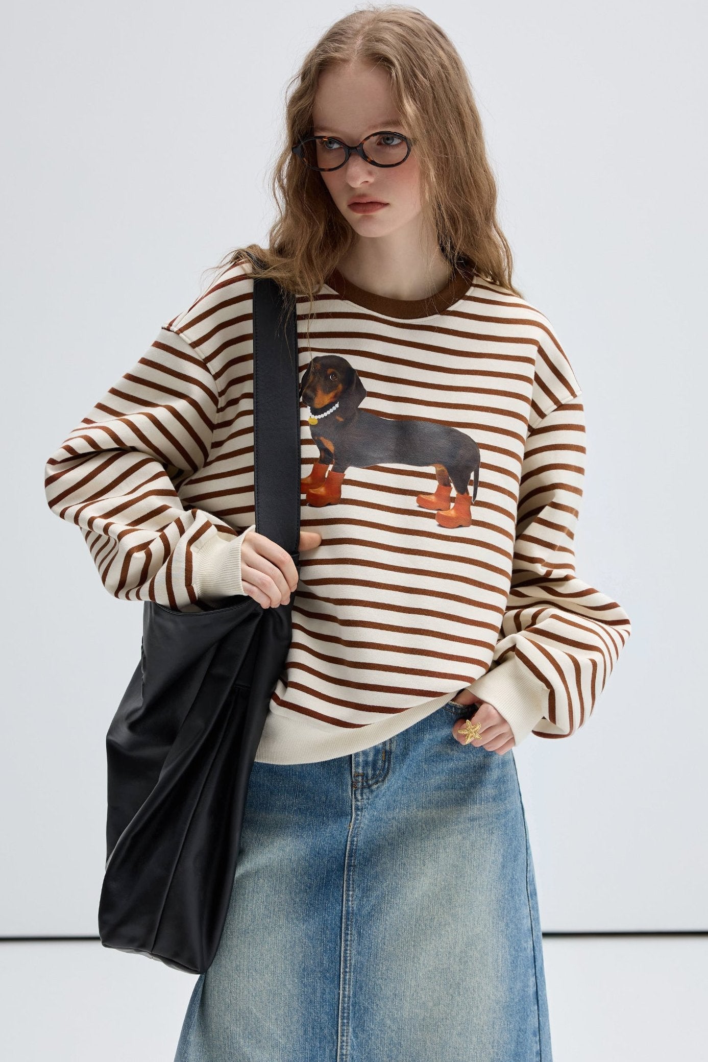 Retro Stripe Print Sweatshirt