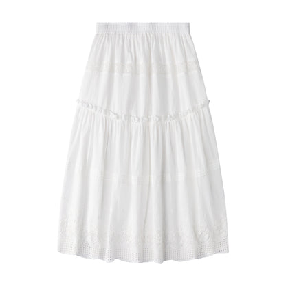 Elasticated Waist Lace Maxi Skirt Set-Up