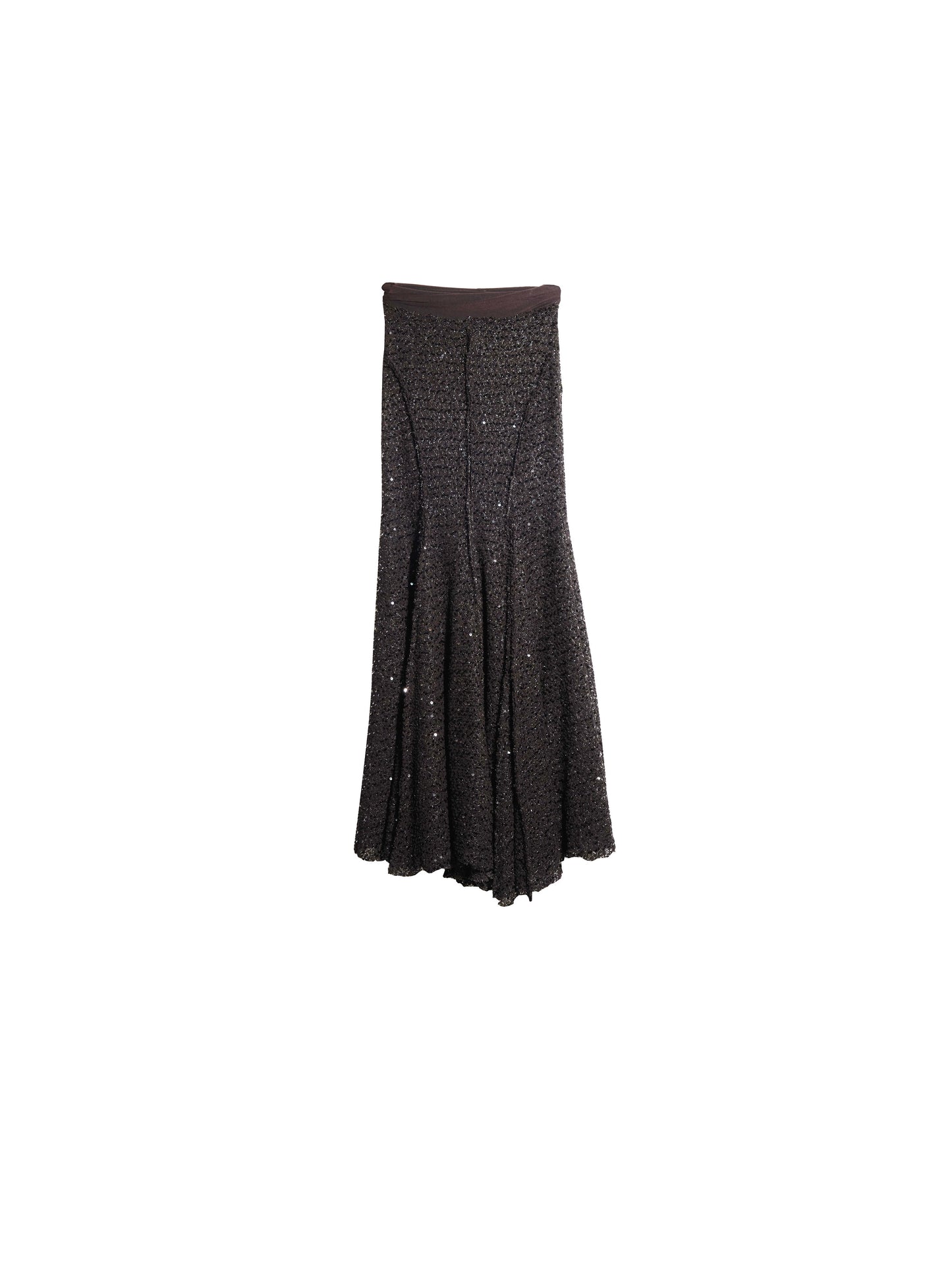 Sequin Skirt Black Maxi Skirt