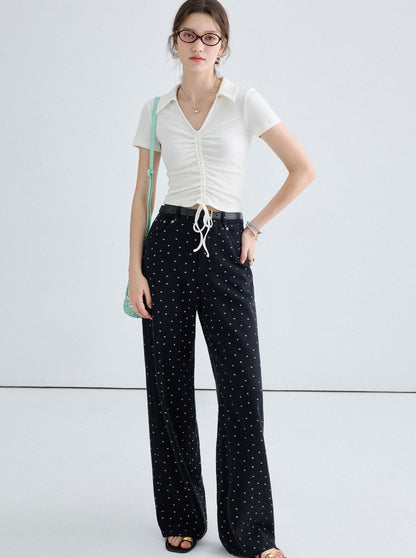 Polka Dot High Waist Pants