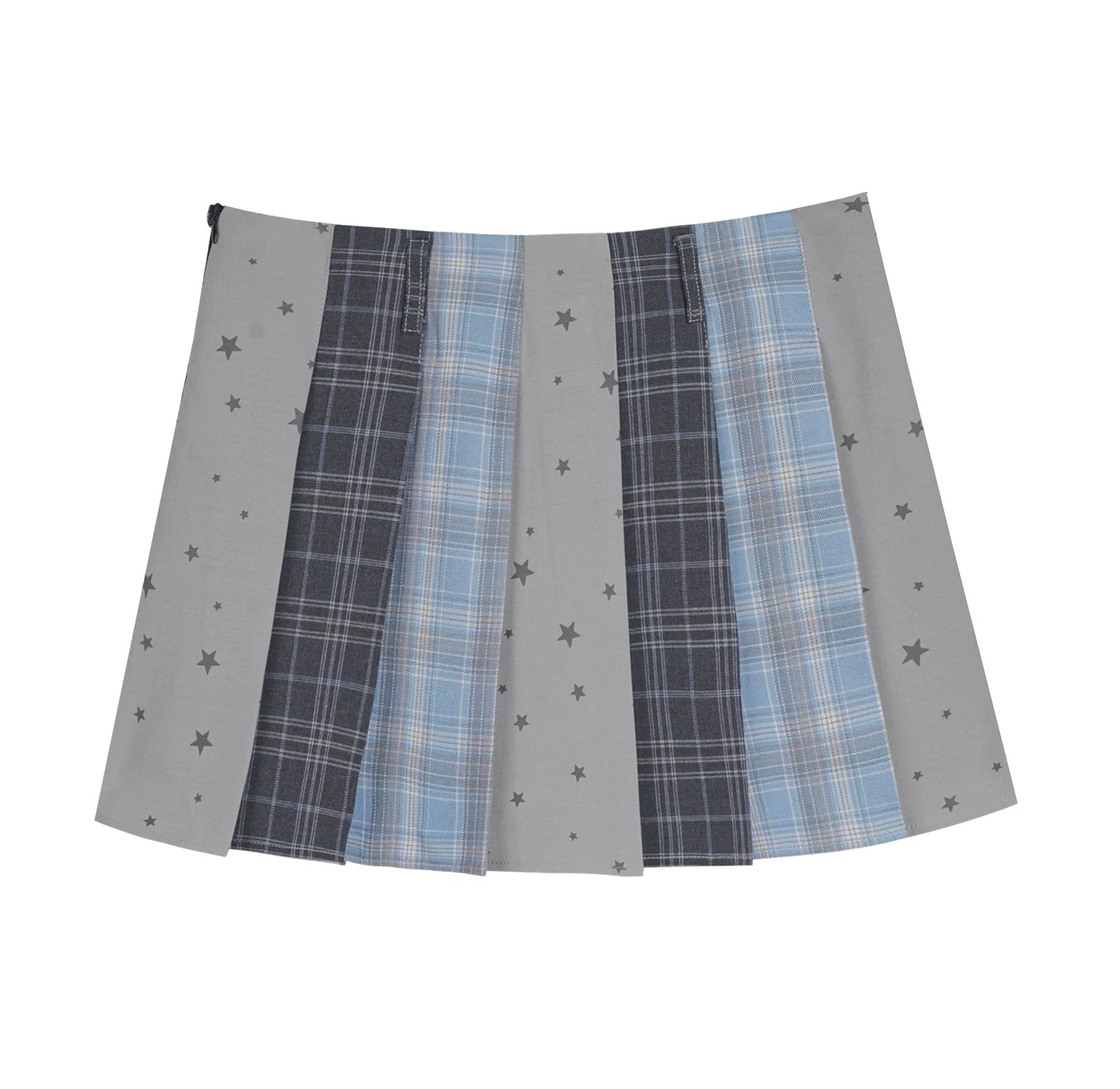 Blue-Gray Pleated Skirt